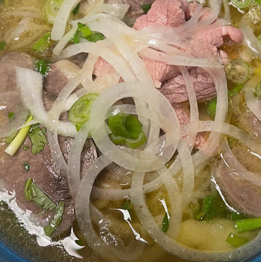 Beef Eye Round Steak Noodle Soup.