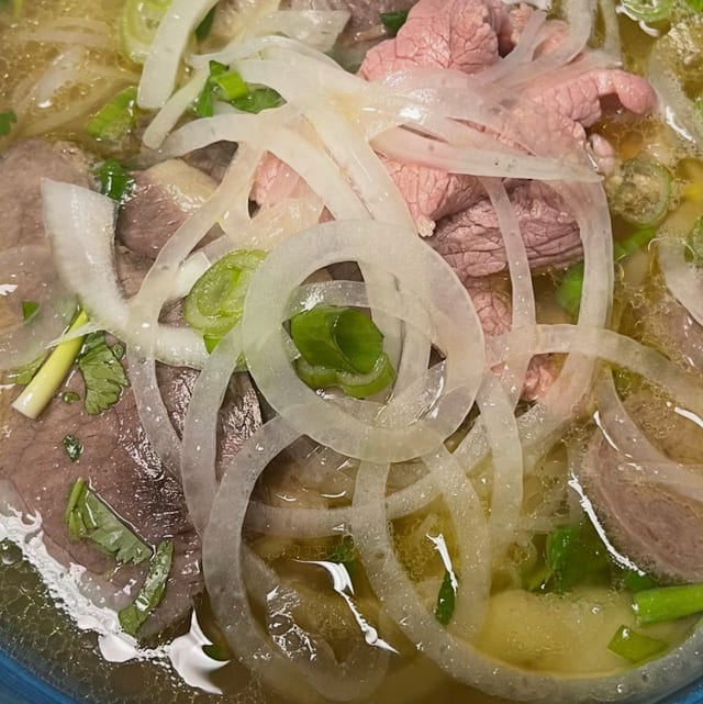Beef Eye Round Steak Noodle Soup.