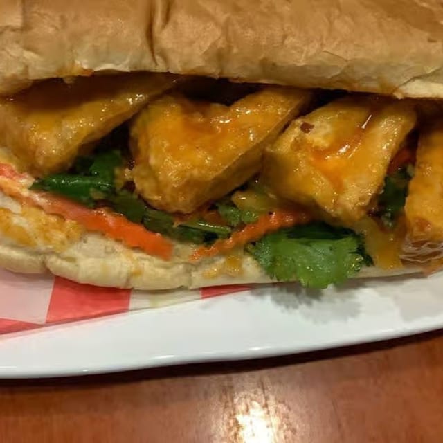 Fried Tofu Banh Mi.