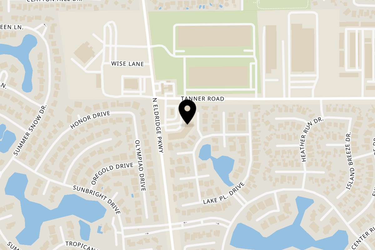 Map showing the location of Zake Houston on 5630 N Eldridge Pkwy #550 in Houston